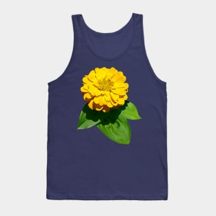 Zinnias - One Yellow Zinnia Tank Top